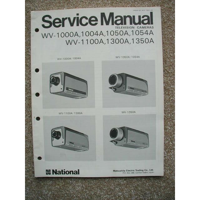 Panasonic WV-1000A , 1004A , 1050A , 1054A ; WV-1100A Original Service manual