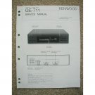 Kenwood GE-711 Original Service manual Kenwood GE-711 Original Service manual