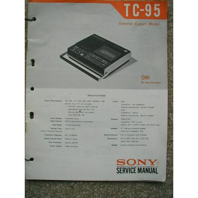 SONY TC-95 Original Service Manual