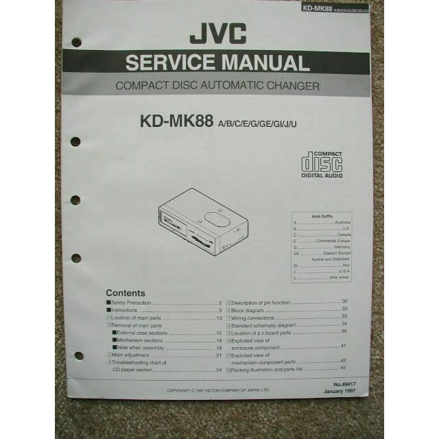 JVC KD-MK88 Original Service Manual