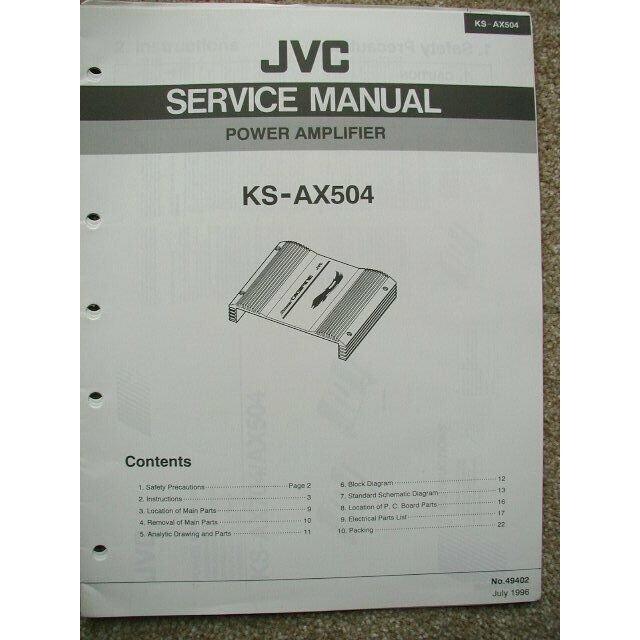 JVC KS-AX504 Original Service Manual