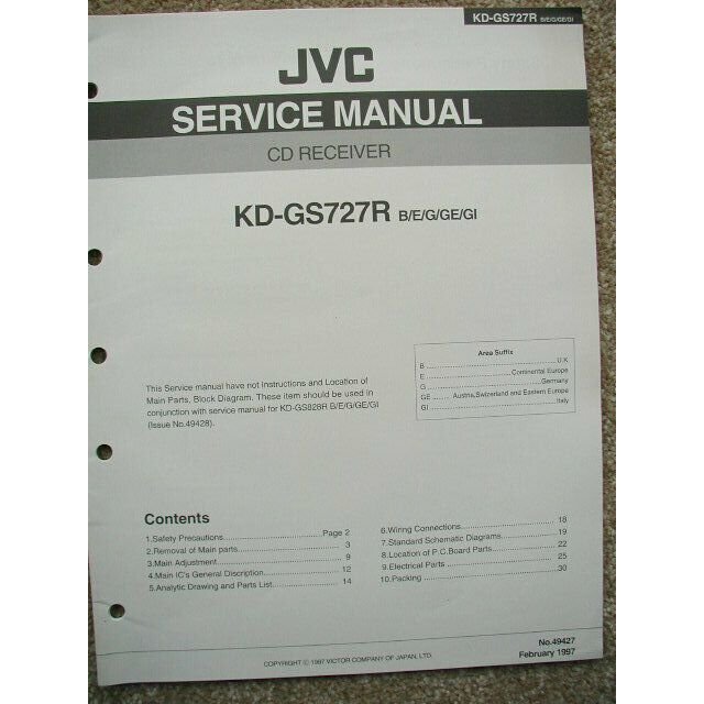 JVC KD-GS727R Original Service Manual