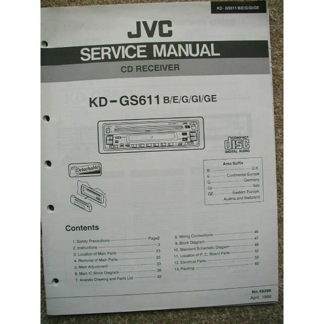 JVC KD-GS611 Original Service Manual