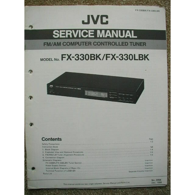 JVC FX-330BK FX-330LBK Original Service Manual