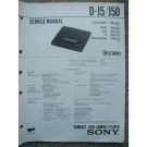 SONY D-J5 / J50 Original Service manual