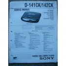 SONY D-141CK / 142CK Original Service manual