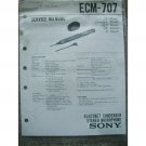SONY ECM-707 Original Service manual