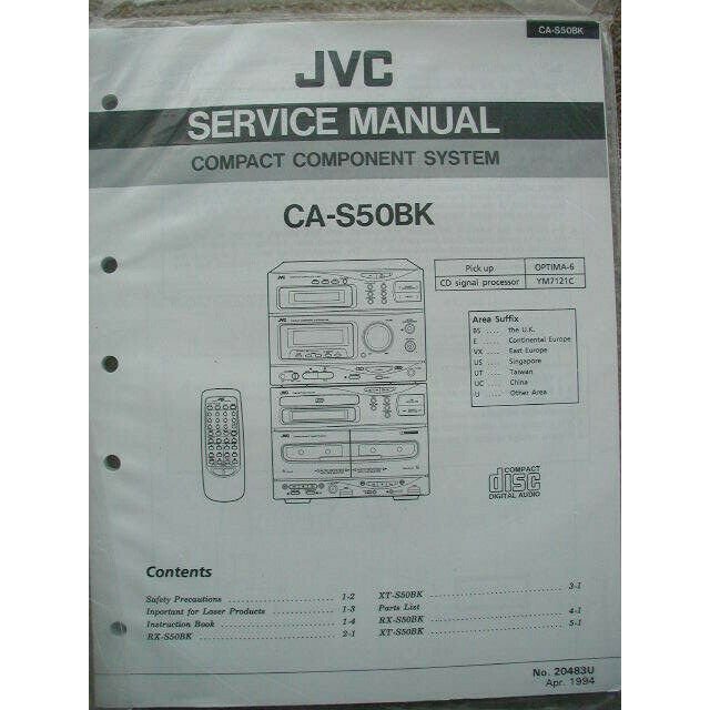 JVC CA-S50BK Original Service manual