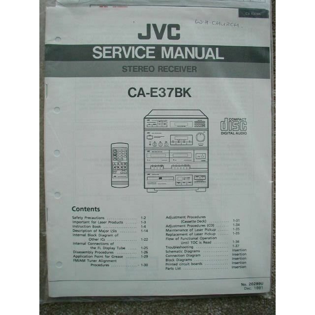 JVC CA-E37BK Original Service manual