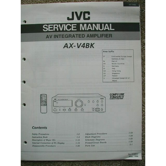 JVC AX-V4BK Original Service manual