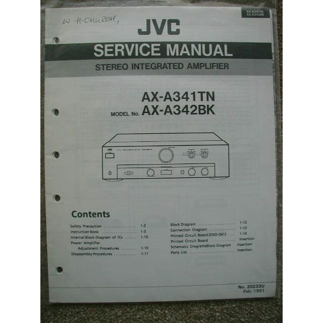 JVC AX-A341TN AX-A342BK Original Service manual