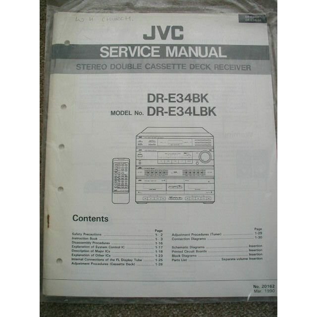 JVC DR-E34BK DR-E34LBK Original Service Manual