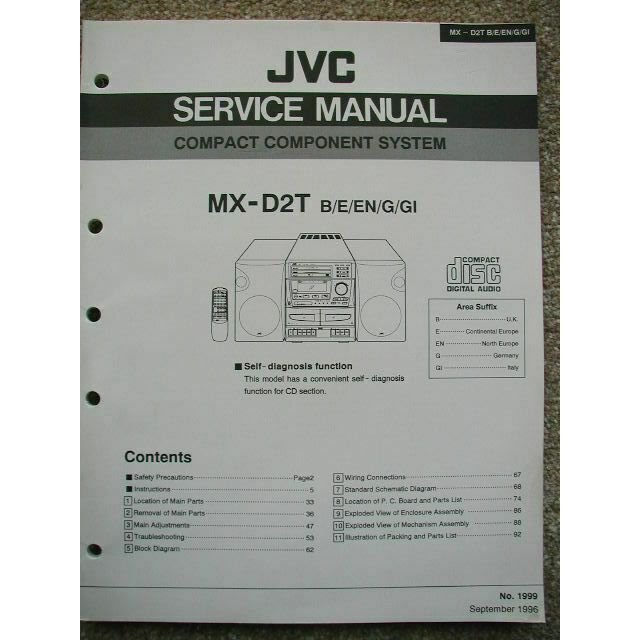 JVC MX-D2T Service manual Compact Component System