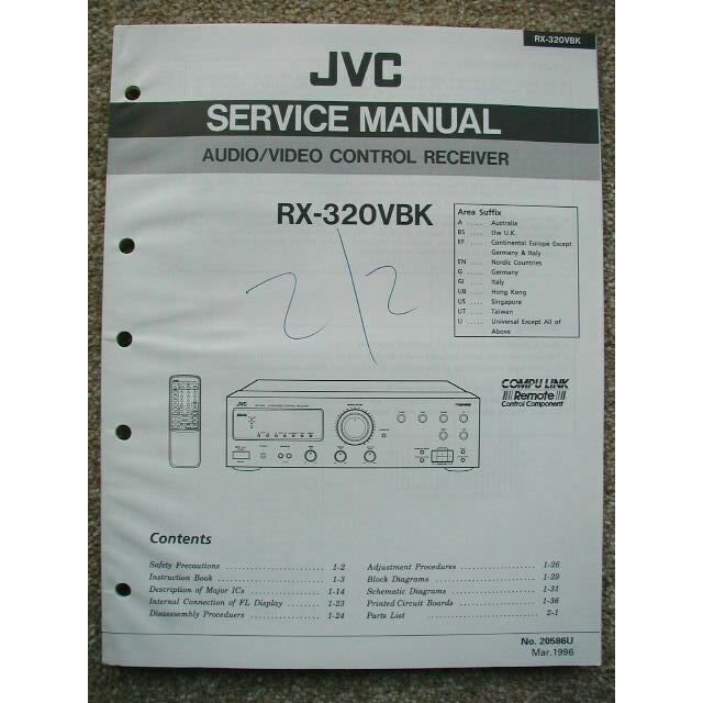 JVC RX-320VBK Service manual Audio Video Control Receiver