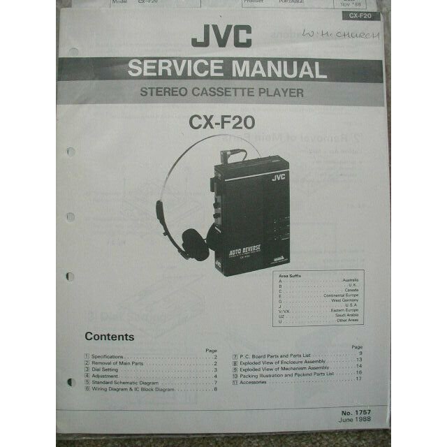 JVC CX-F20 Original Service Manual