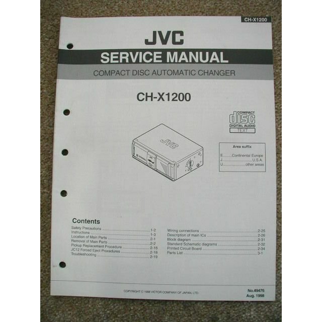 JVC CH-X1200 Original Service Manual