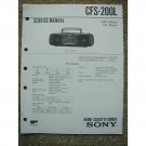 SONY CFS-200L Original Service Manual