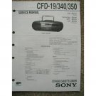 SONY CFD-19 / 340 / 350 Original Service Manual