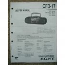 SONY CFD-17 Original Service Manual