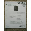 SONY WM-EX39 Original Service Manual