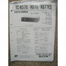 SONY TC-K570 / K670 / K677ES Original Service Manual SONY TC-K570 / K670 / K677ES Original Service Manual