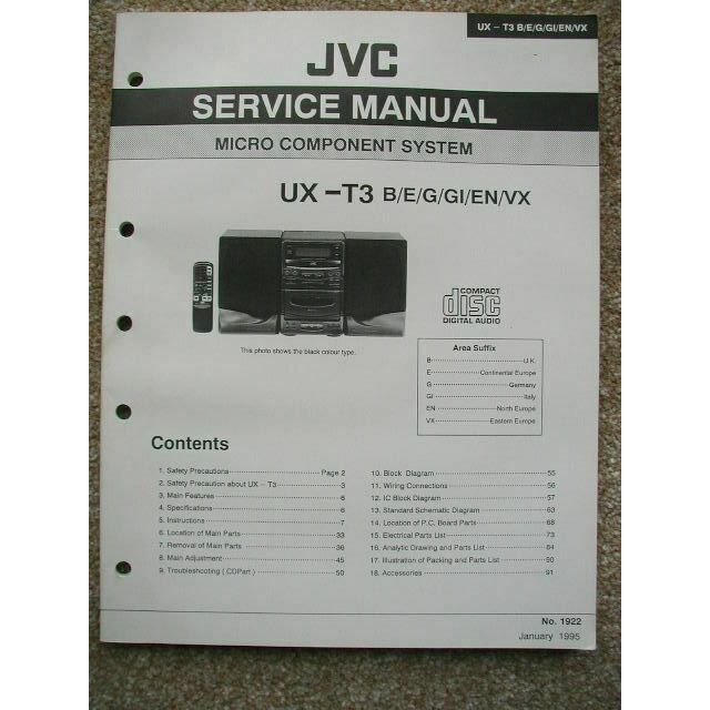 JVC UX-T3 Original Service Manual