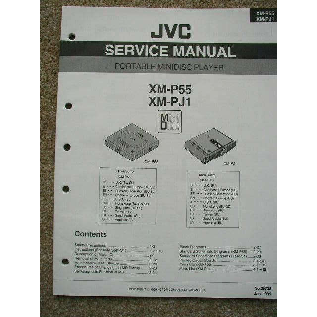 JVC XM-P55 XM-PJ1 Original Service Manual