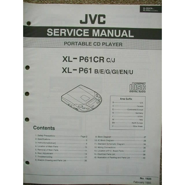 JVC XL-P61CR XL-P61 Original Service Manual