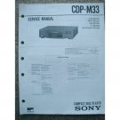 SONY CDP-M33 Original Service Manual SONY CDP-M33 Original Service Manual