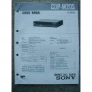 SONY CDP-M20S Original Service Manual SONY CDP-M20S Original Service Manual