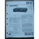SONY CDP-K1 Original Service Manual SONY CDP-K1 Original Service Manual