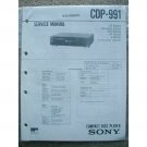 SONY CDP-991 Original Service Manual SONY CDP-991 Original Service Manual