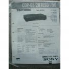 SONY CDP-68 / 207ESD / 750 Original Service Manual SONY CDP-68 / 207ESD / 750 Original Service Manual