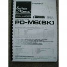 Pioneer PD-M6 (BK) Original Service manual Pioneer PD-M6 (BK) Original Service manual