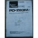 Pioneer PD-Z83M and copy of PD-Z82M Original Service manual Pioneer PD-Z83M and copy of PD-Z82M Original Service manual