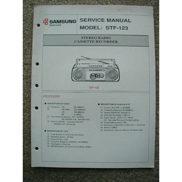 SAMSUNG STF-123 Original Service manual