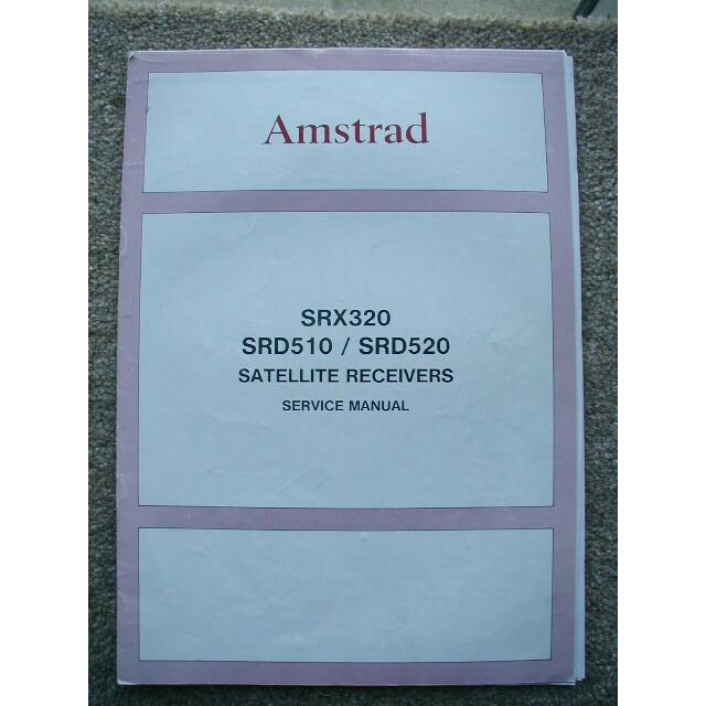 Amstrad SRX320 SRD510 / SRD520 Original Service manual
