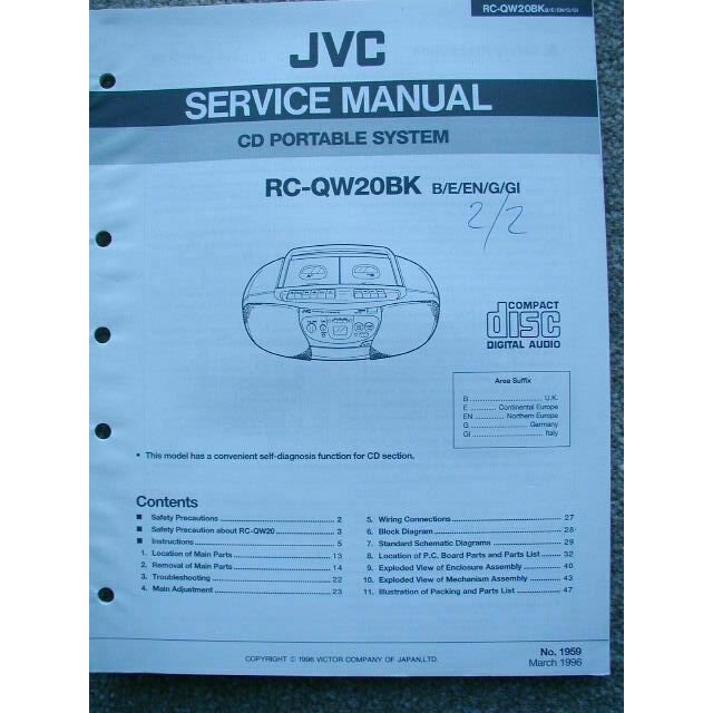 JVC RC-QW20BK Original Service manual