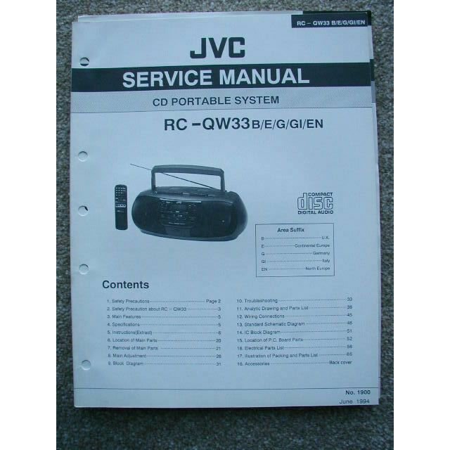JVC RC-QW33 Original Service manual