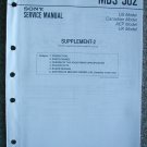 SONY MDS-302 Supplement 2 Original Service Manual