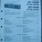 SHARP QT-F60H QT-F60E Original Service manual