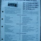 SHARP QT-27H (R) QT-27H (BL) QT-27E (R) Original Service manual