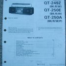 SHARP QT-249Z (R/BK) QT-250E (R/BK) QT-250A Original Service manual