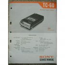 SONY TC-60 Original Service manual SONY TC-60 Original Service manual