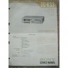 SONY TC-K33 Original Service manual