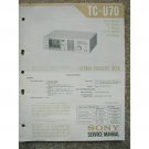 SONY TC-U70 Original Service manual SONY TC-U70 Original Service manual