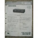 SONY TC-WR500 Original Service manual