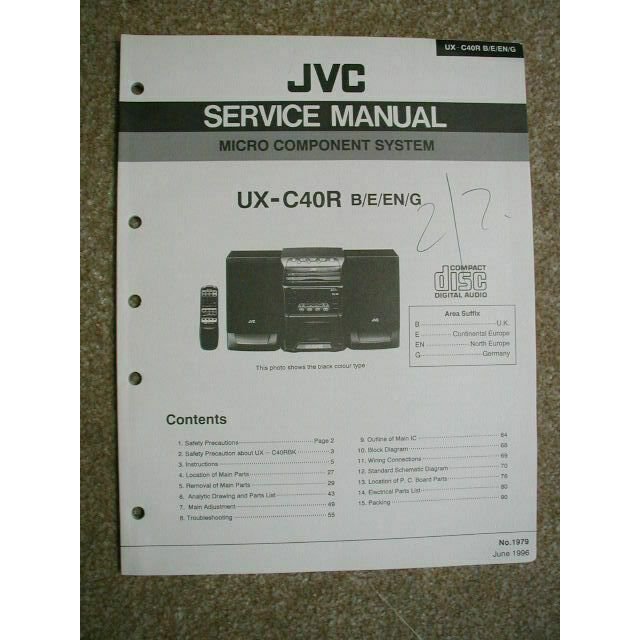 JVC UX-C40R Original Service manual