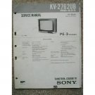SONY KV-2762UB PE-3 CHASSIS Original Service manual