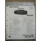 Sony CFD-DW83 Original Service manual